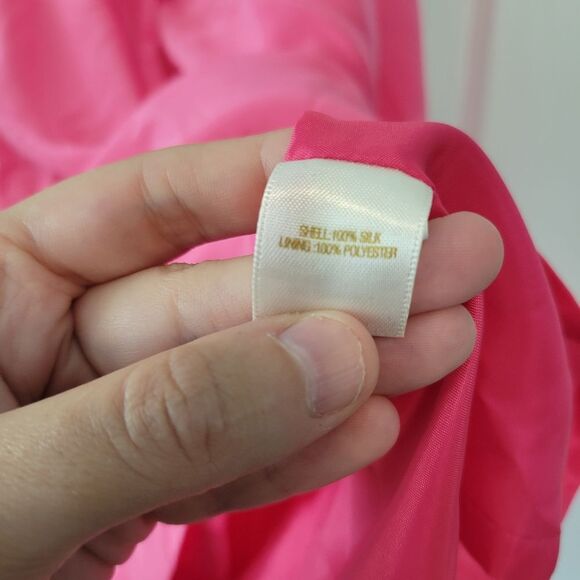 Kate Spade Bow Detail Silk Tank Pink Size Large - Picture 5 of 5